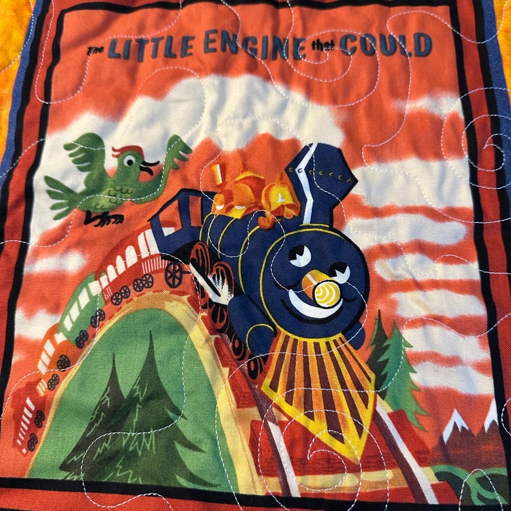 Colorful Chocolate Train Child’s Quilt - Picture 6 of 8